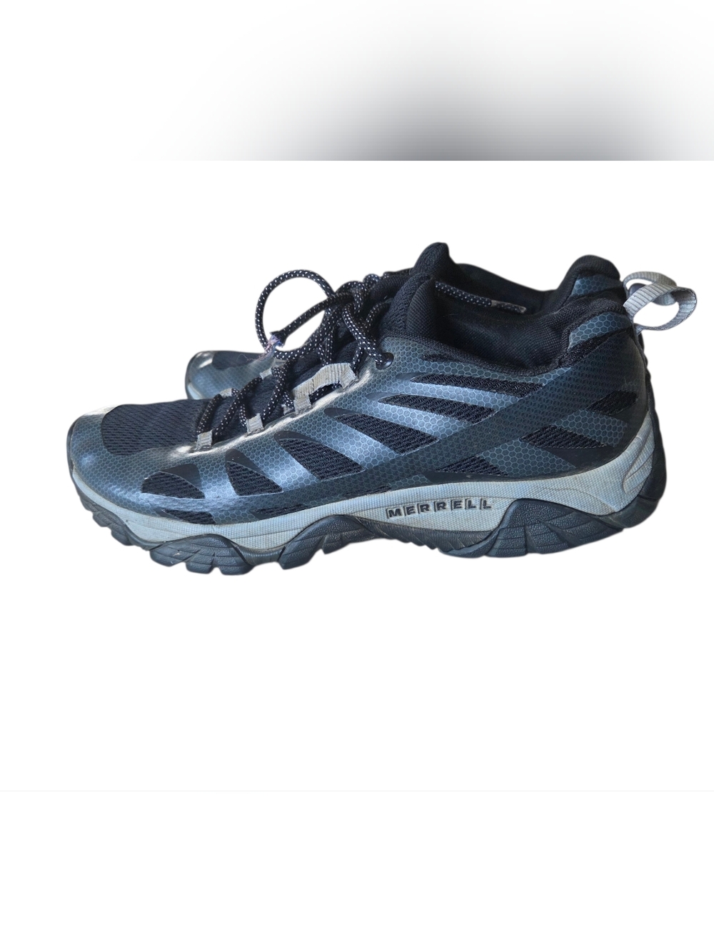Merrell Mens Moab Edge 2 Low Profile Hiking Shoes Black & Gray Size 10